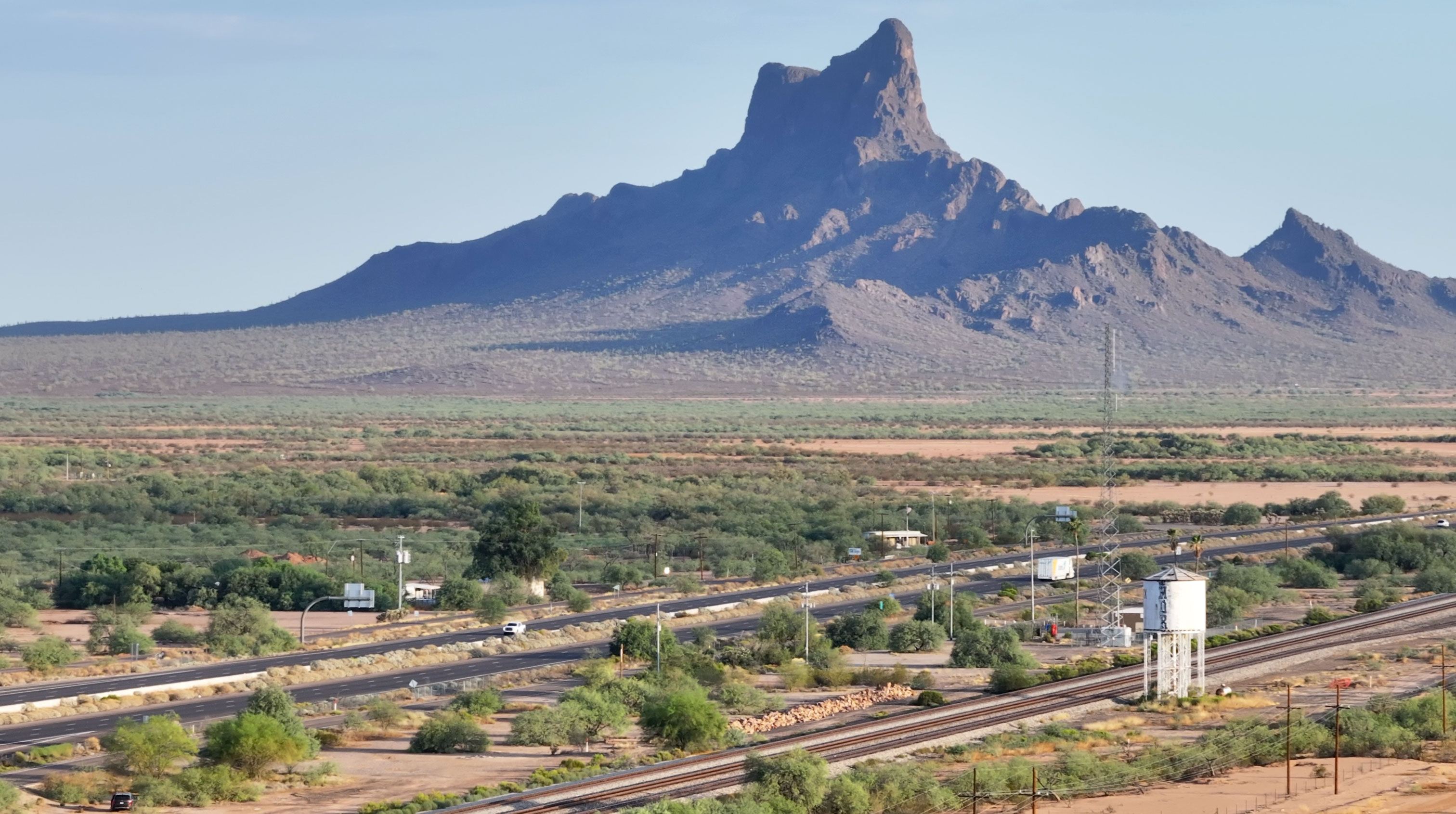 Picacho Peak and the desert landscape